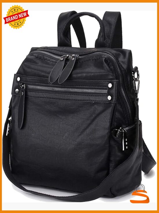 Mini Faux Leather Convertible Backpack Purse for Women, 2 Ways to Carry - main image 5